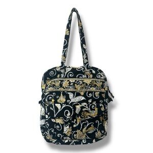 Vera Bradley Vintage Retired Yellow Bird Pattern Large Travel Diaper Tote 14”